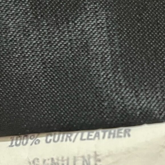 Vintage Gabriel Collection Heavyweight Black Leather Trench Coat Jacket Sz Large - Picture 8 of 9